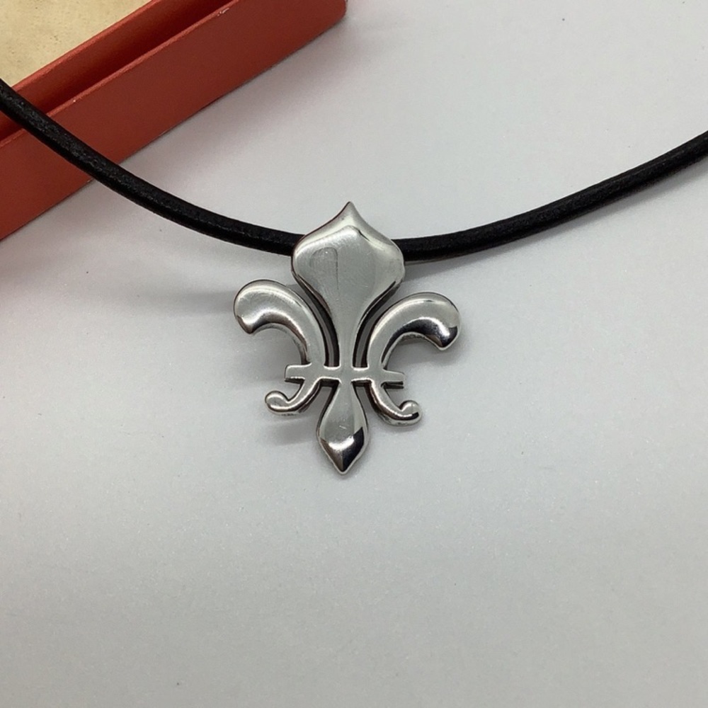 James Avery Fleur de lis pendant and necklace